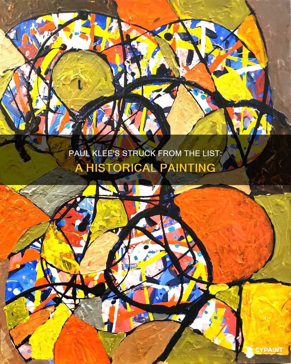 when was paul klee struck from the list painted