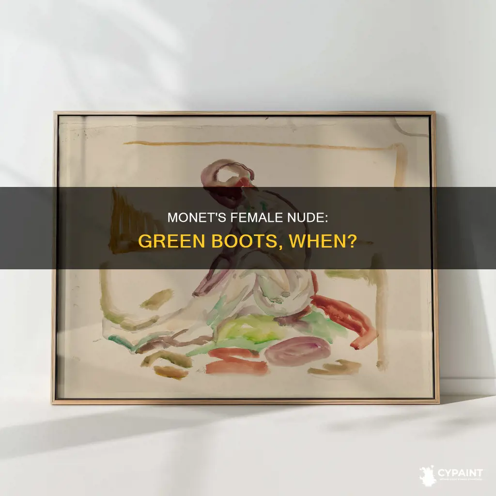 when was seated female nude with green boots painted