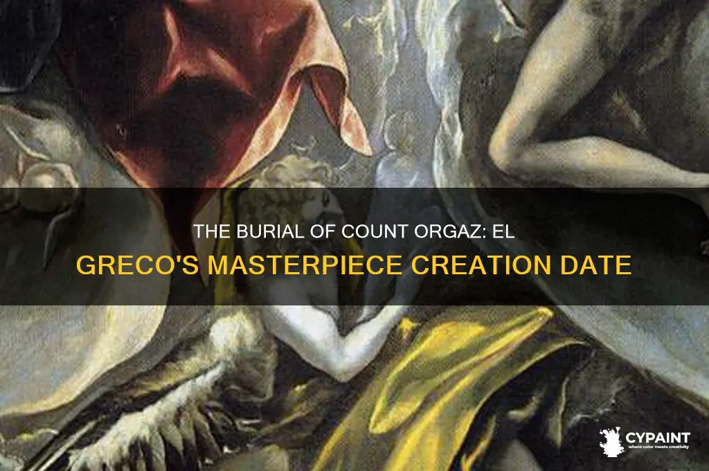 when was the burial of count orgaz painte