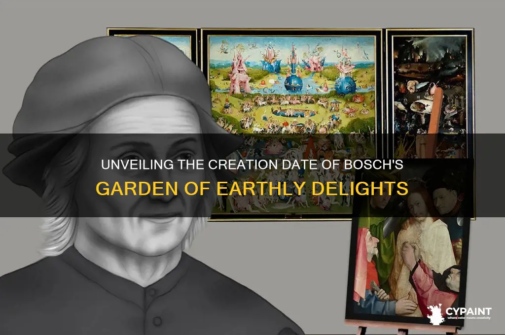 when was the garden of earthly delights painted