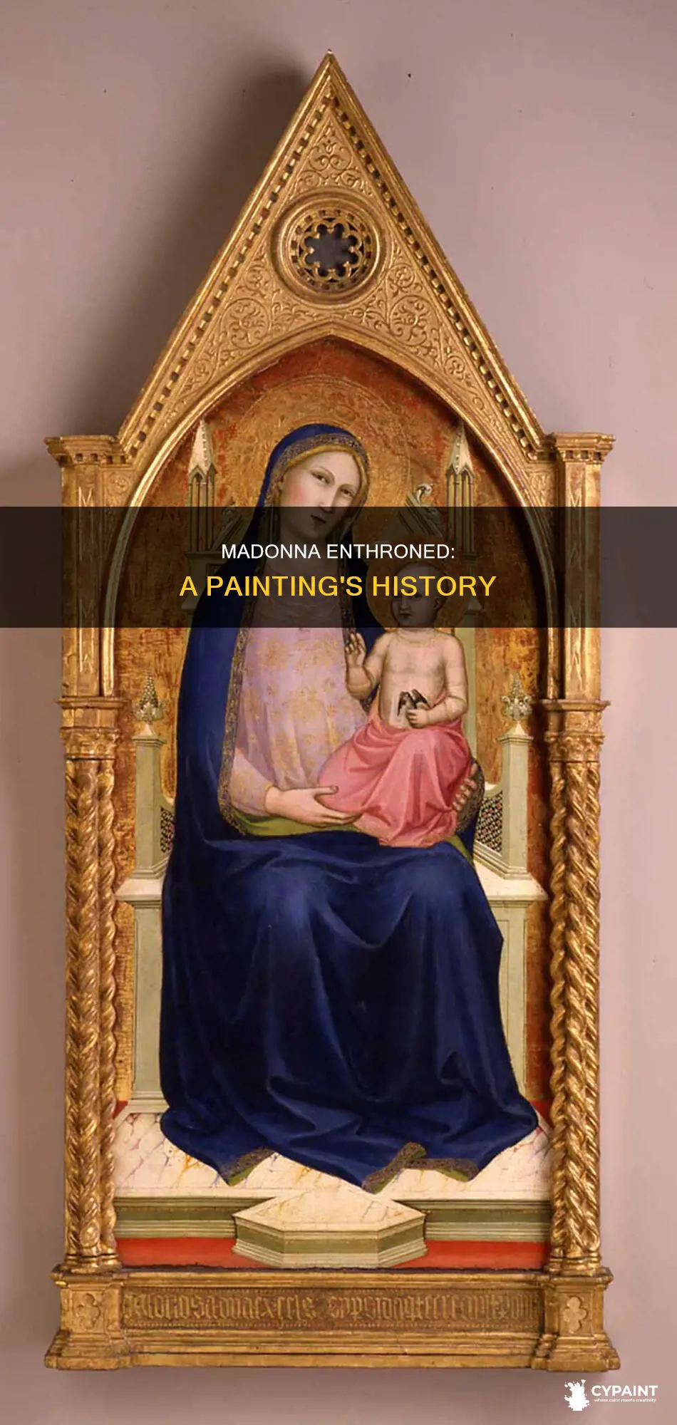 when was the madonna enthroned between two angels painted