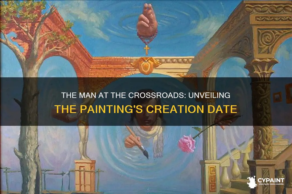 when was the man at the crossroads painted