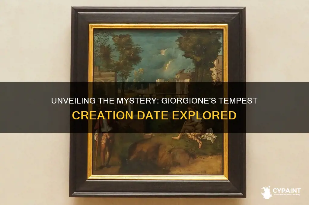 when was the painting tempest by giorgione created