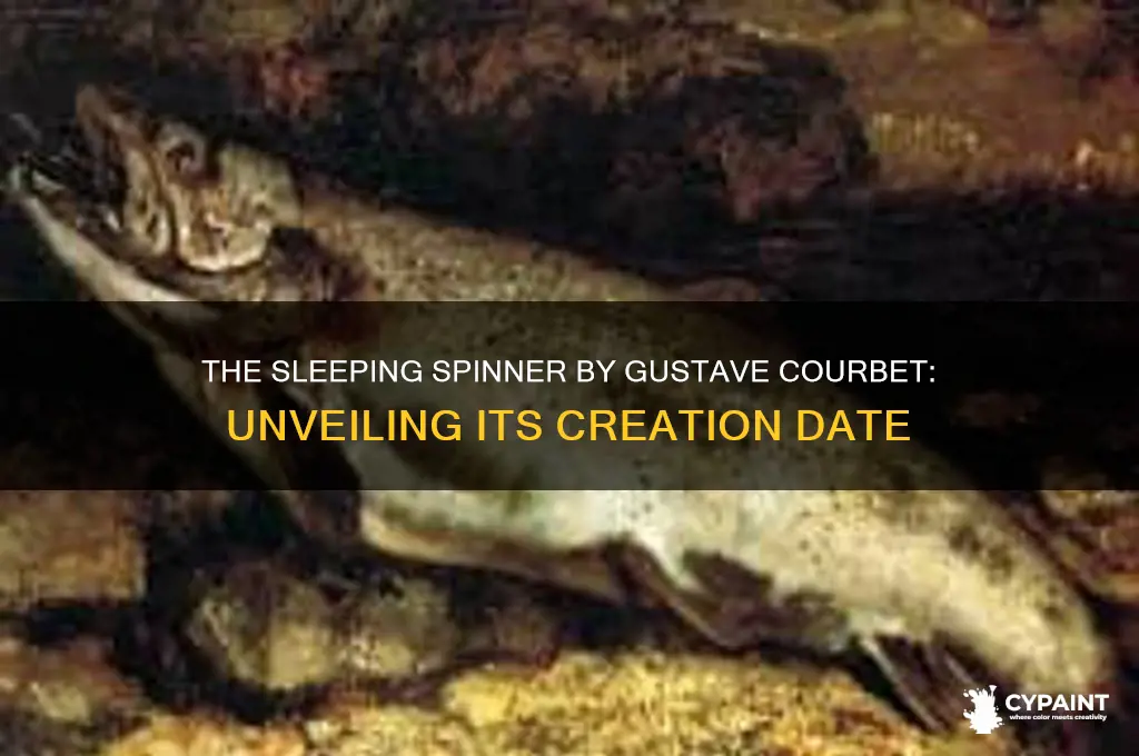 when was the sleeping spinner by gustave painted