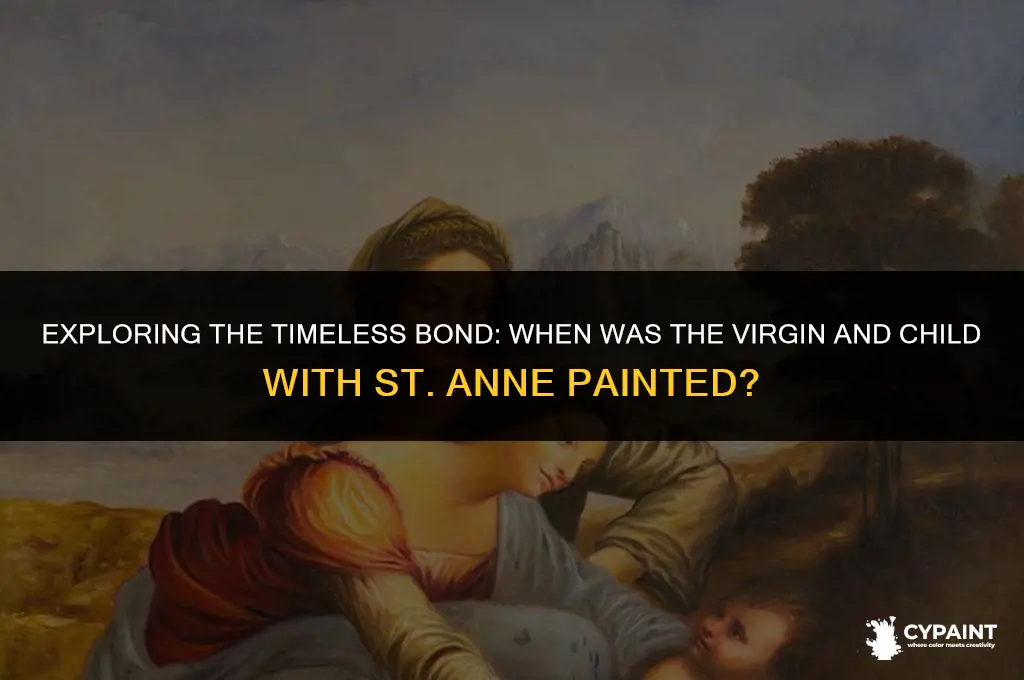 when was the virgin and child with st anne painted