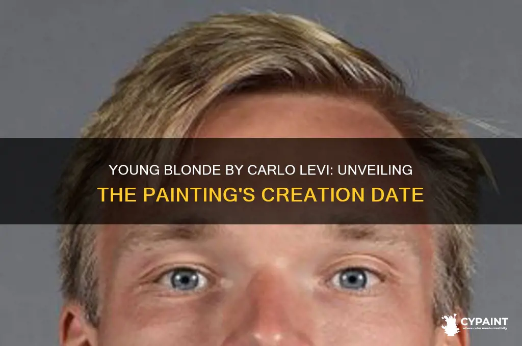 when was young blonde by carlo levi painted