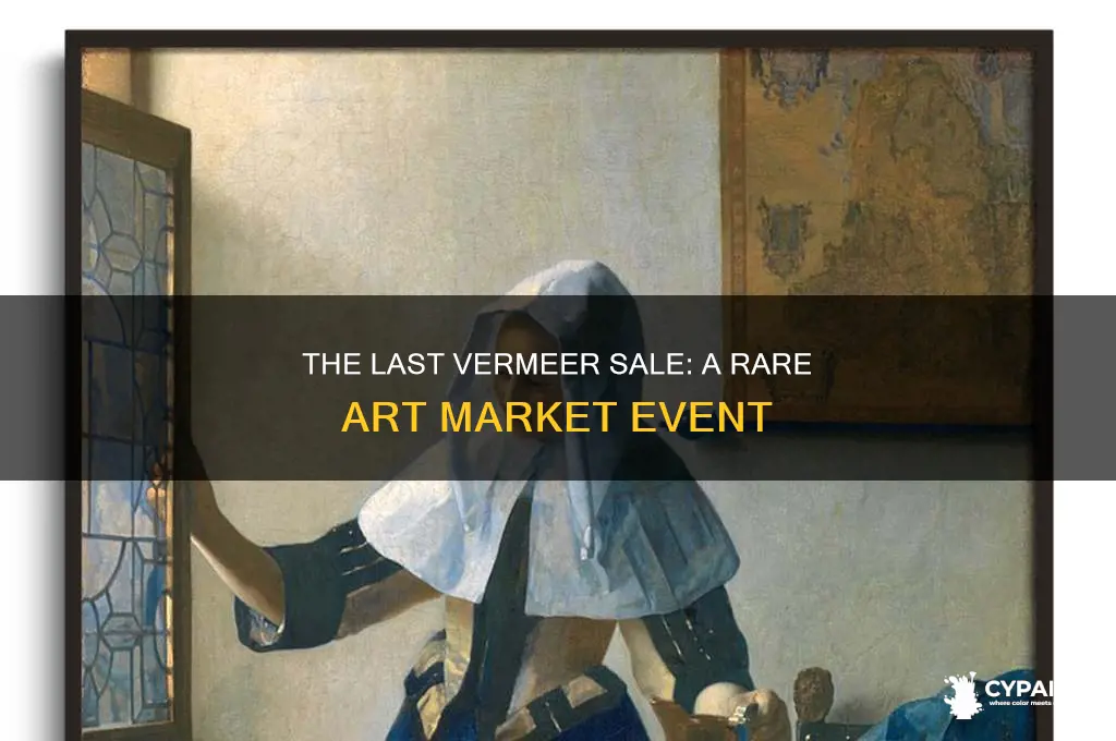 when wass last sale of a vermeer painting