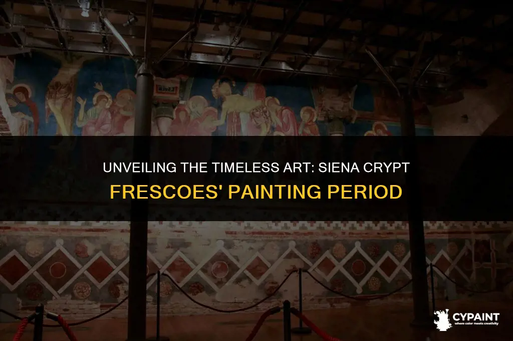 when were the frescos painted in the crypt in siena