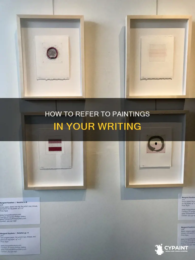 when writing about a painting do you underline it