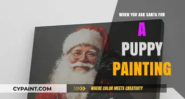 Santa's Surprise: The Joy of Receiving a Puppy Painting