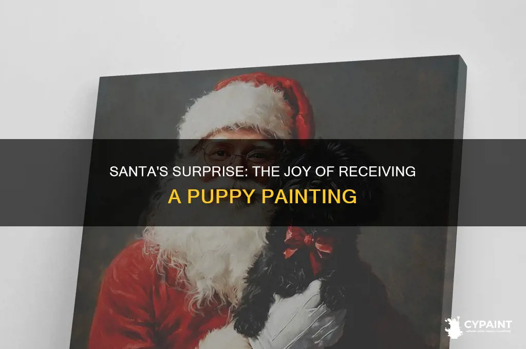 when you ask santa for a puppy painting