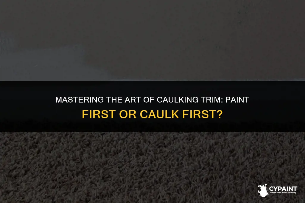 when you caulk trim do you caulk first then paint