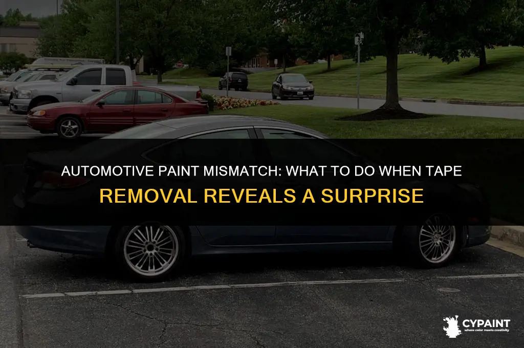 when you pulled the tape the automotive paint doesn