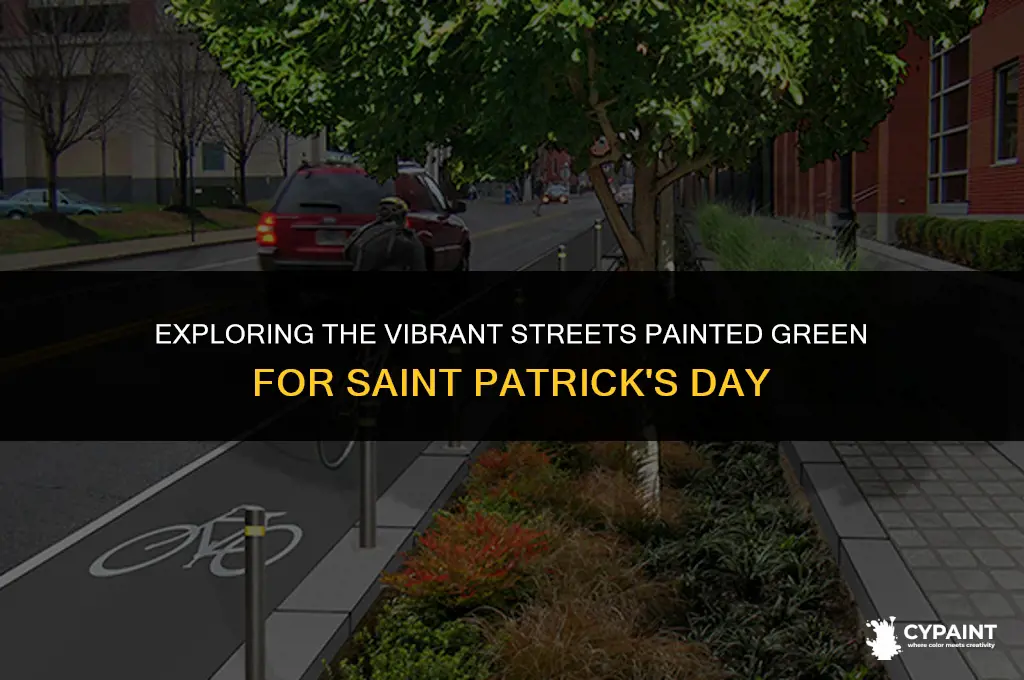 where are the streets painted green on saint patrick