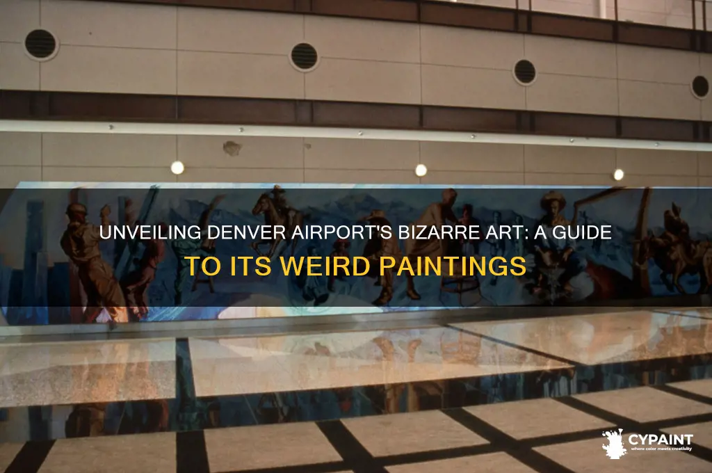 where are the weird paintings in denver airport