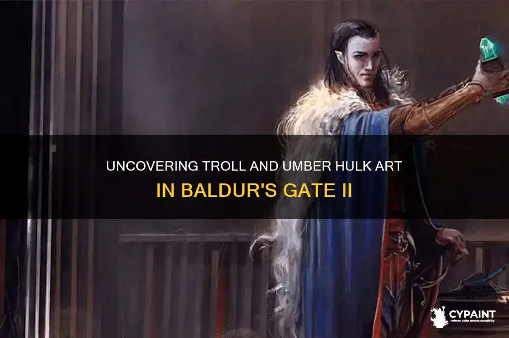where are troll and umber hulk paintings bg2