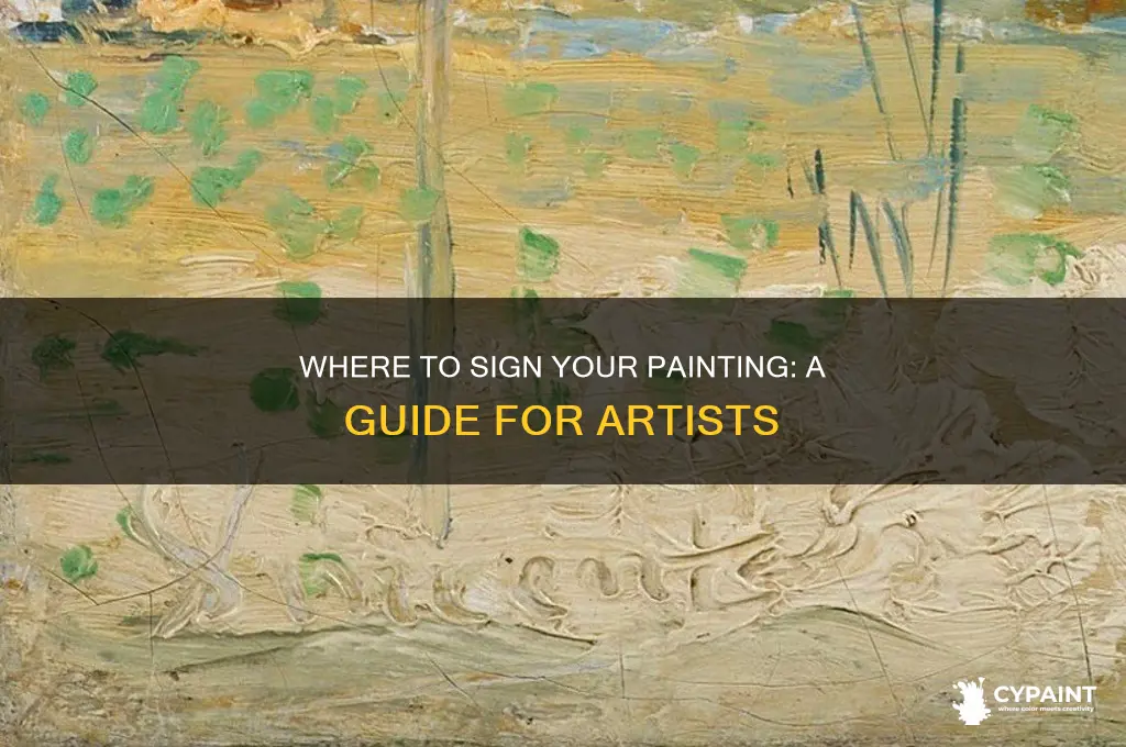 where are you supposed to sign a painting