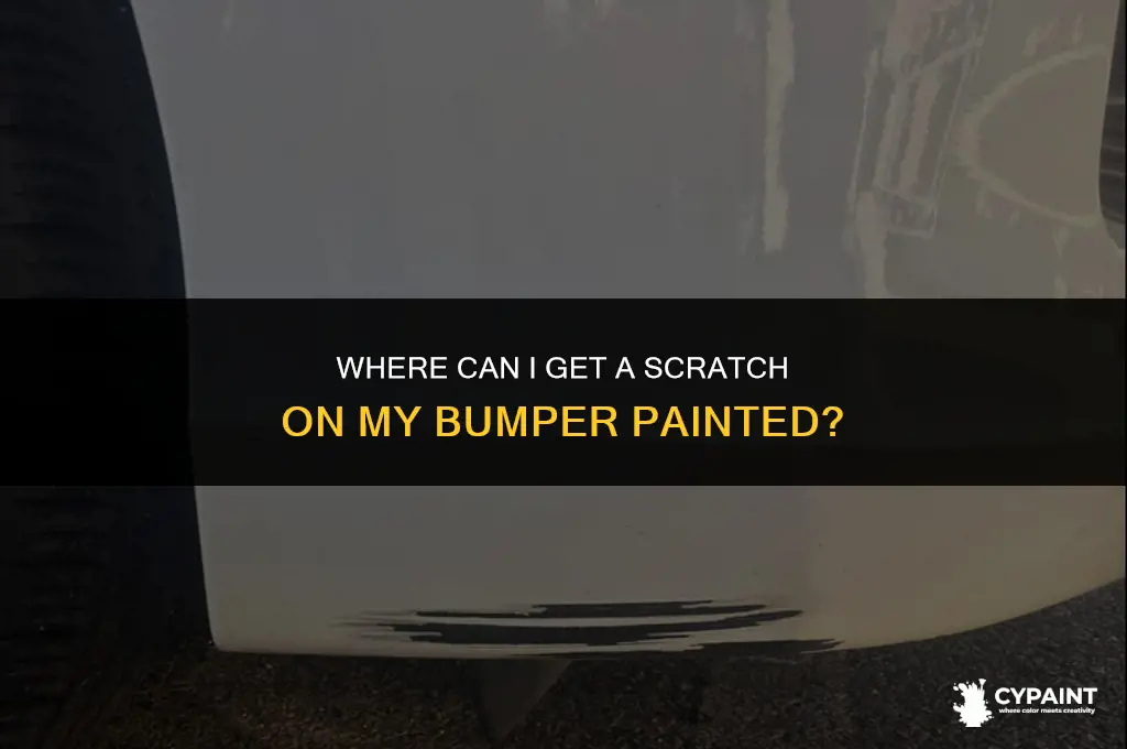 where can a scrqtch on my bumper painted