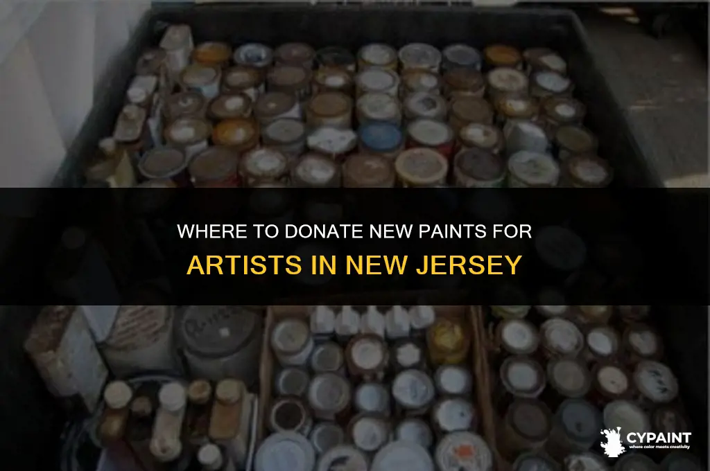 where can i donate new paints for artist in nj