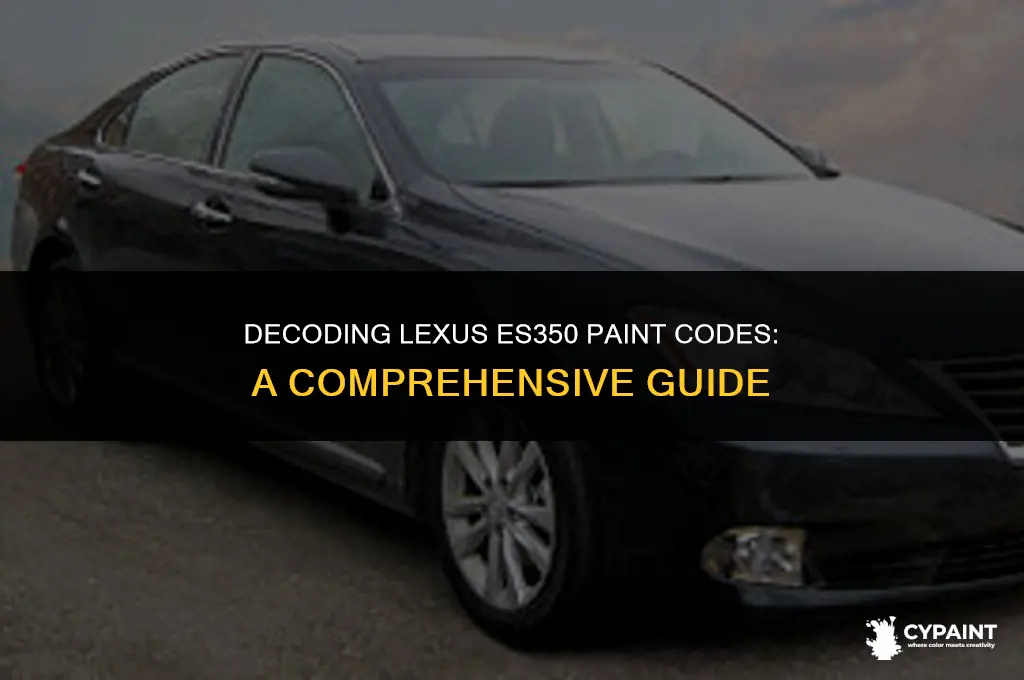 where can i find a paint code on lexus es350