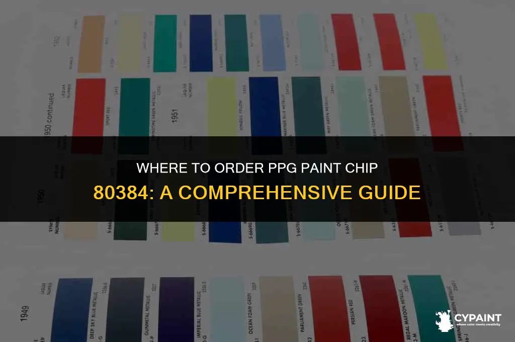 where can i ordwer ppg paint chip 80384