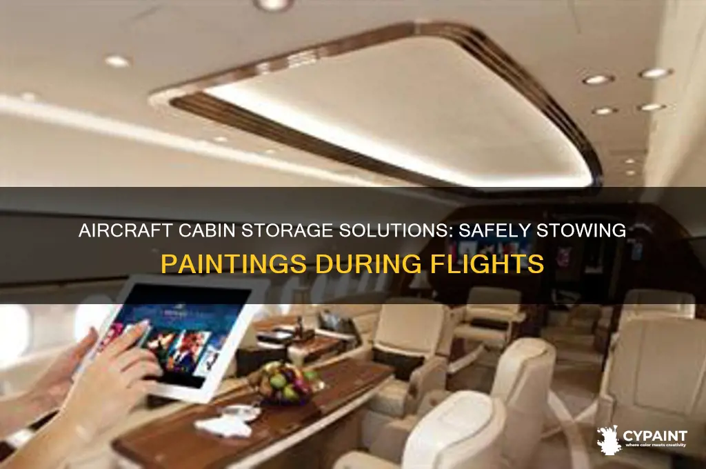 where can painting be stowed in cabin of aircraft