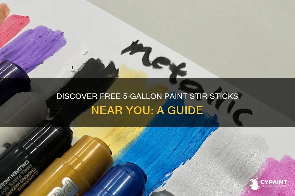 where can we find free 5 gallon paint sticks