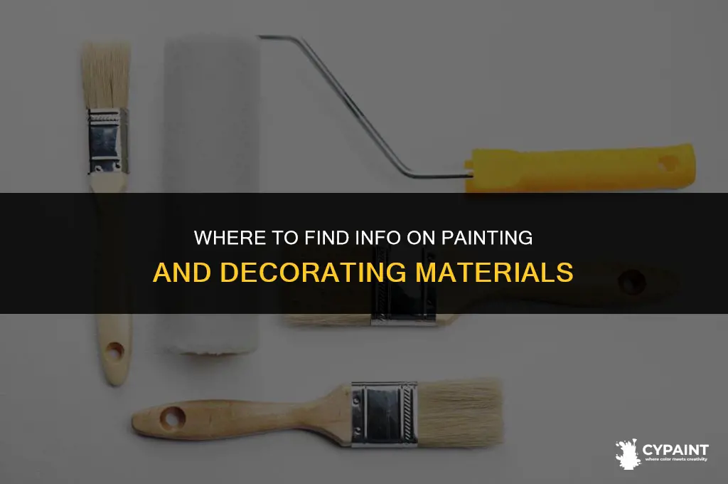 where can you access information about painting and decorating materials