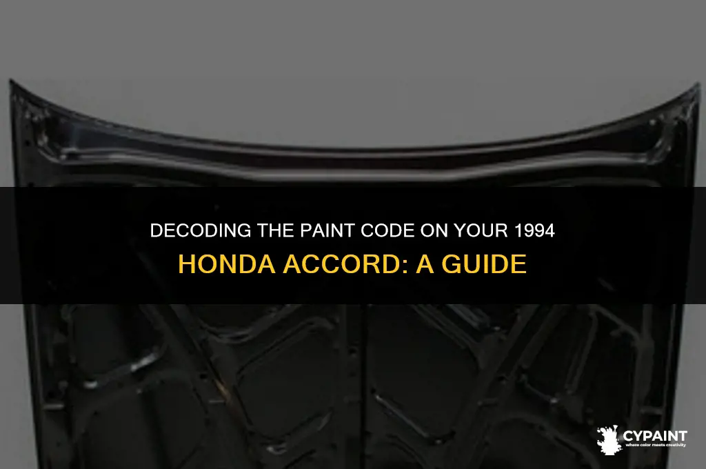where can you find paint code on 1994 honda accord