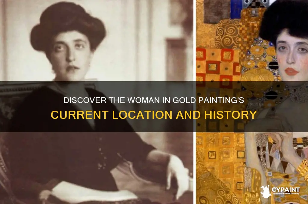 where can you see the woman in gold painting
