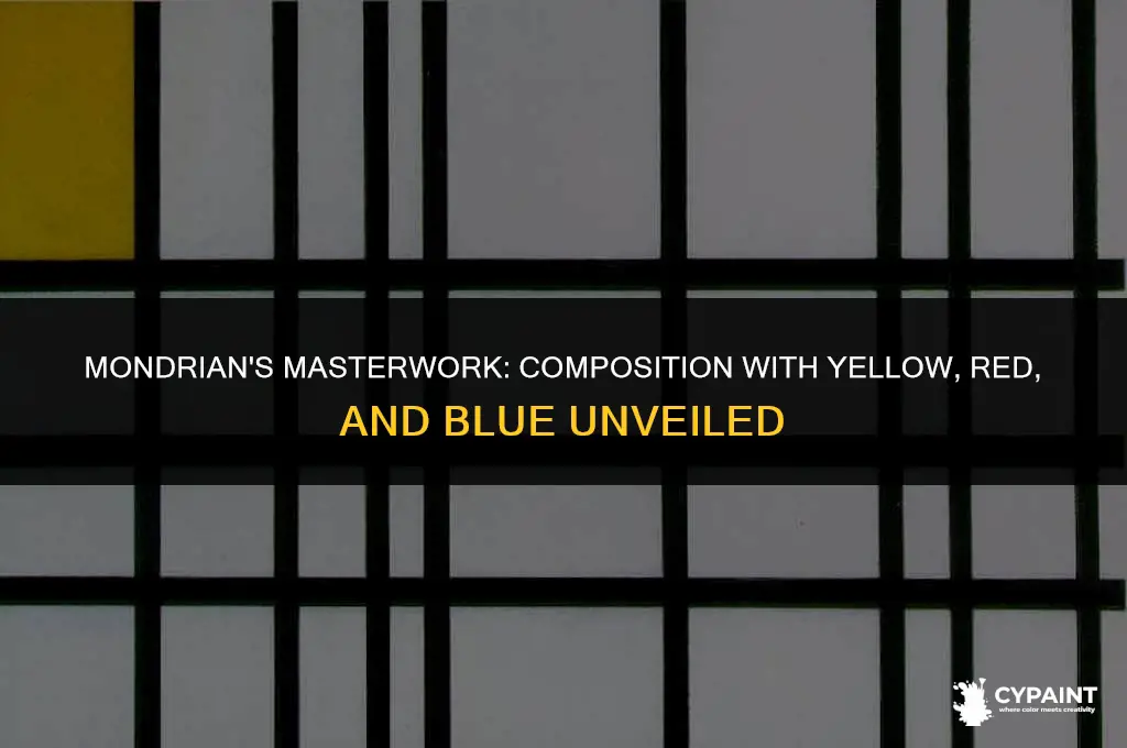 where did mondrian paint composition with yellow red and blue