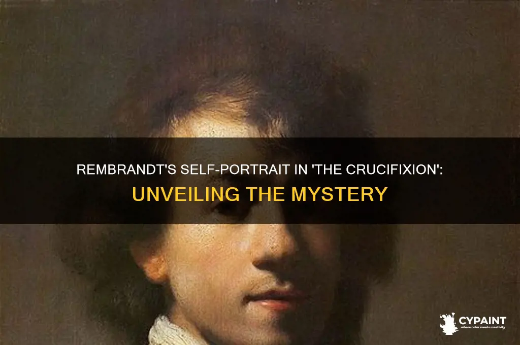 where did rembrandt paint himself into it the crucifiction