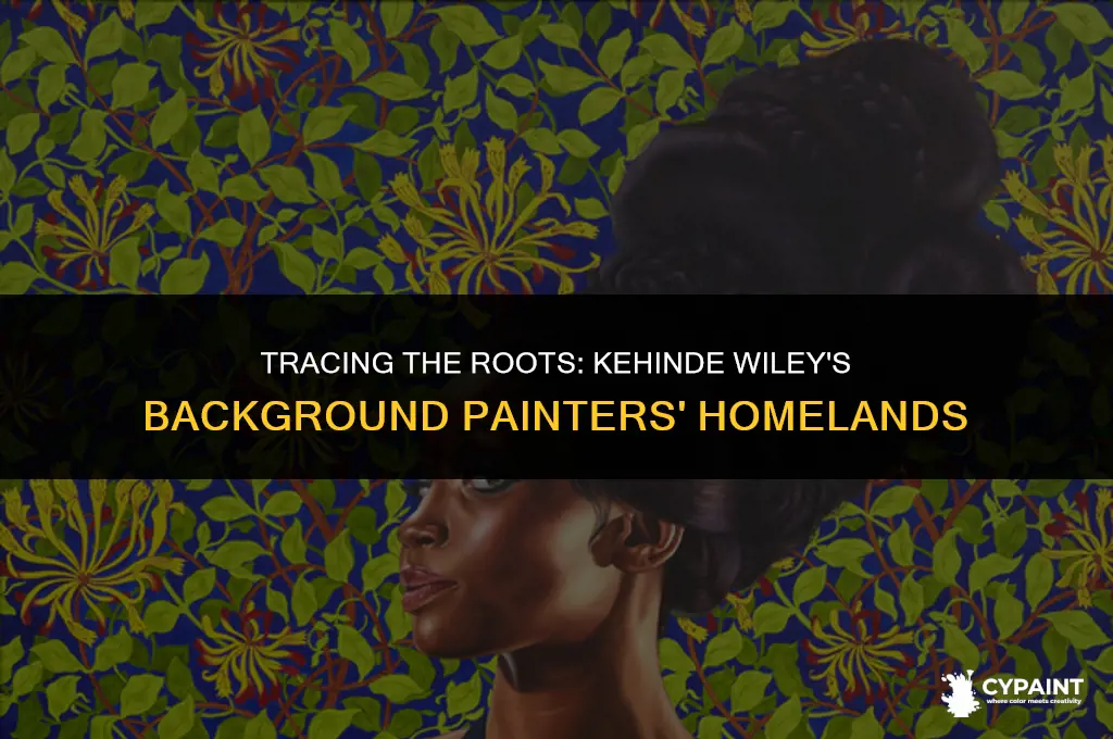 where did the background painters of kehinde wiley