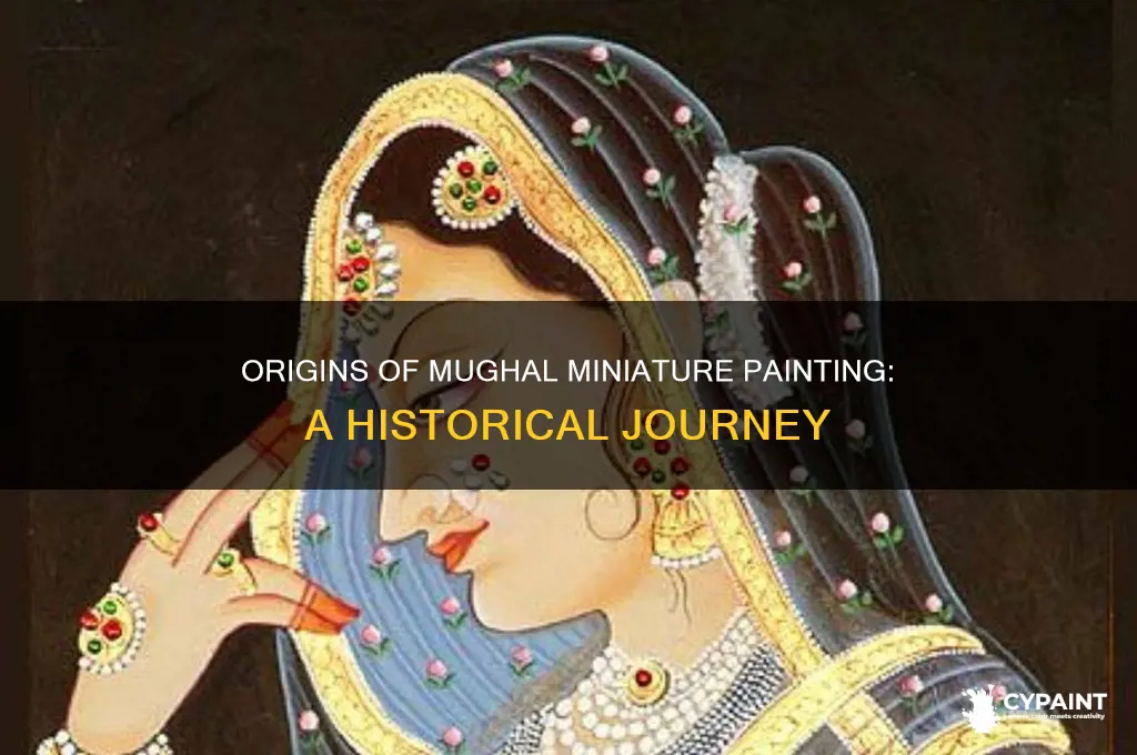 where did the mughal school of miniature painting originate