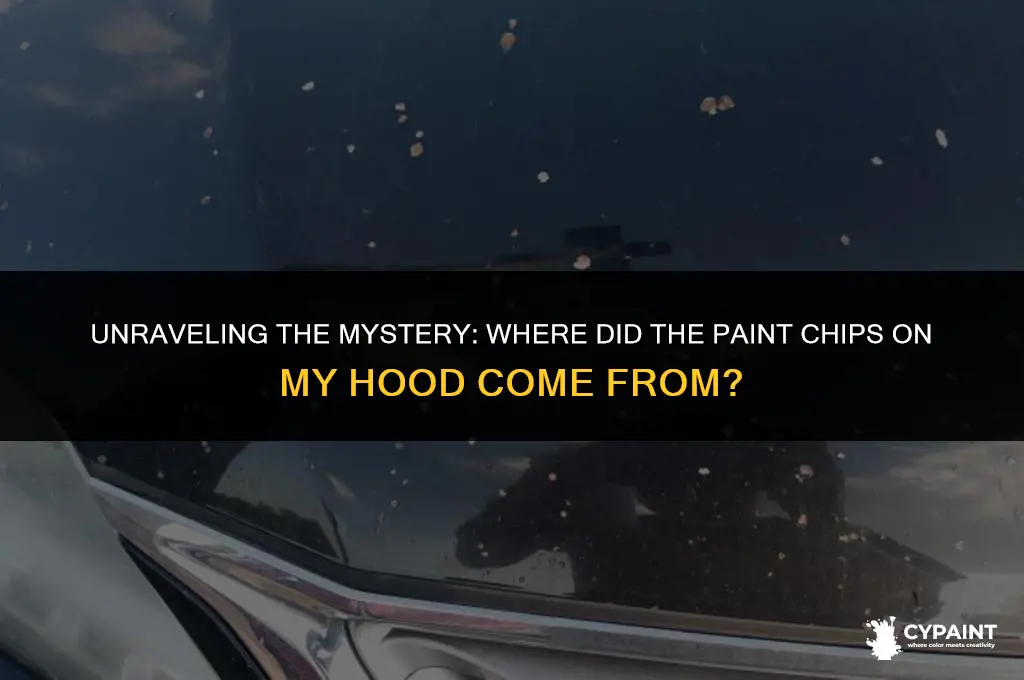 where did the paint chips on my hood come from