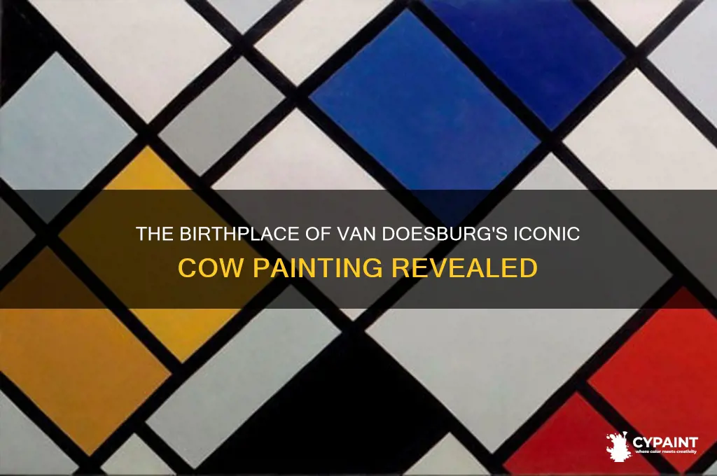 where did theodore van doesburg created a cow painting