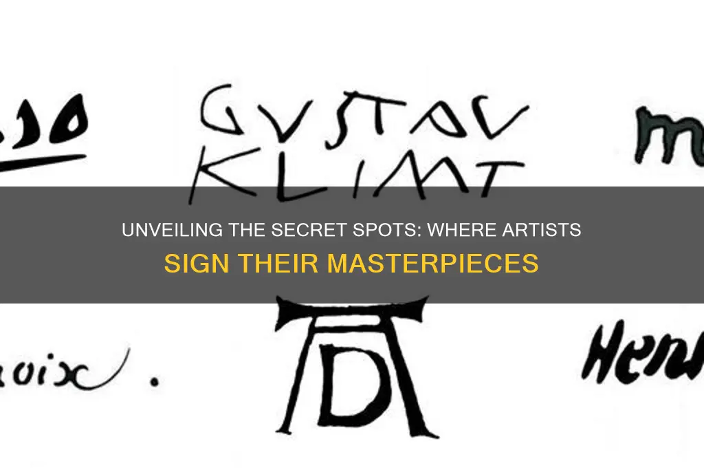 where do artist leave their signature on paintings