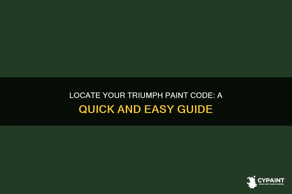 where do i find my triumph paint code