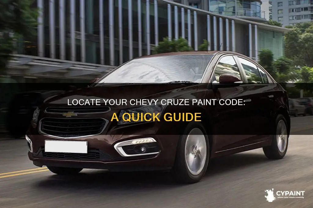 where do i find paint code chevy cruze