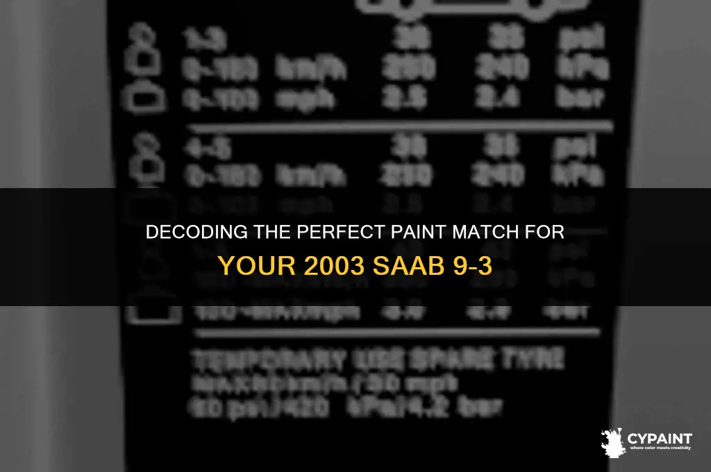 where do i find paint code for 2003 saab 9-3
