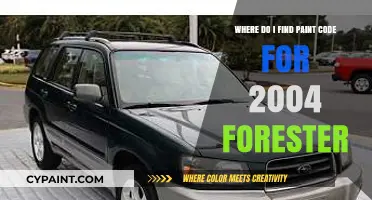 Locate Your 2004 Subaru Forester's Paint Code Easily: A Guide