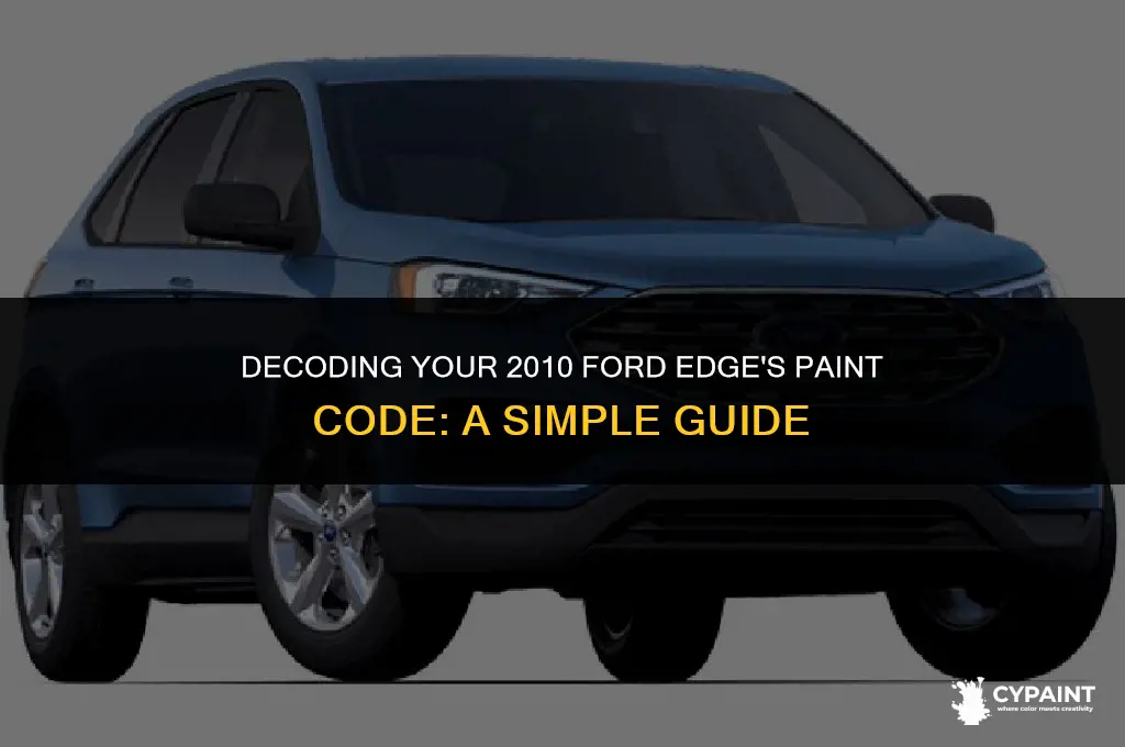 where do i find paint code on 2010 ford edge