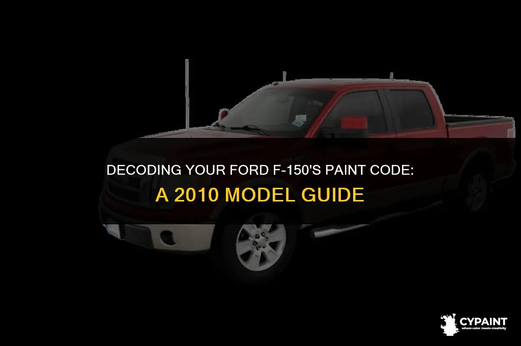 where do i find paint code on ford f150 2010