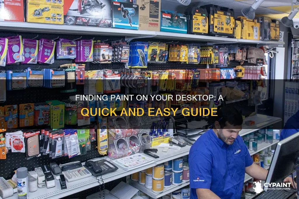 where do i find paint on desk top
