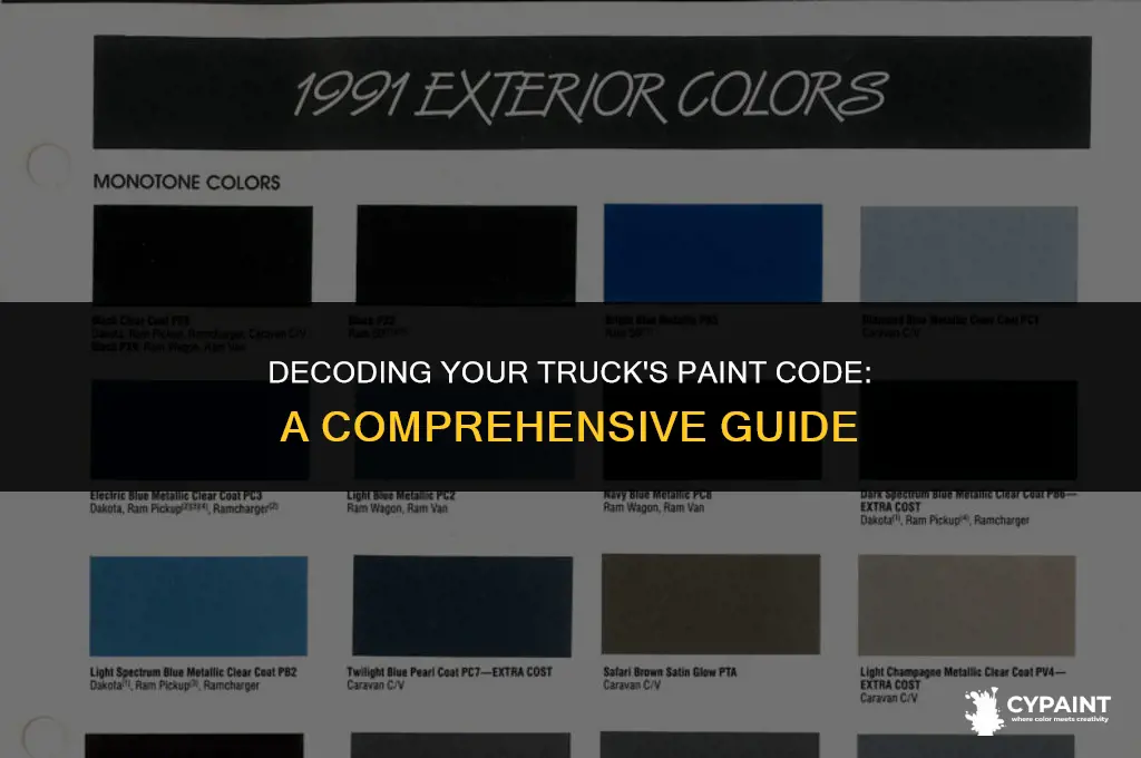 where do i find the paint code for my truck