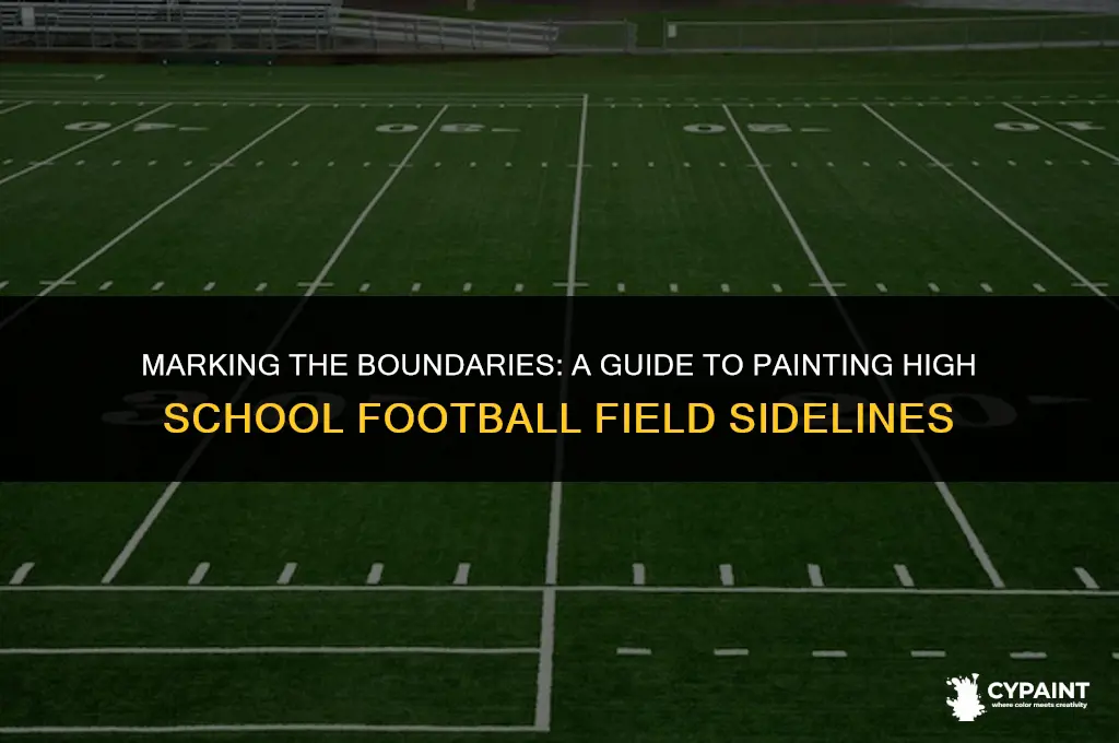 where do i paint sidelines for high school football fields