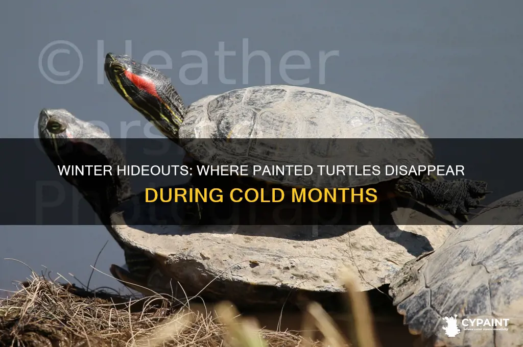 where do painted turtles go during the winter