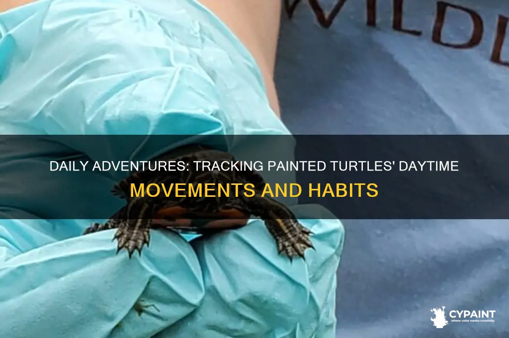 where do painted turtles go in the day