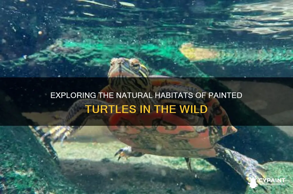 where do painted turtles live in the wild