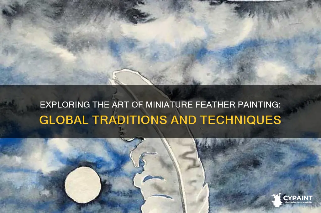 where do people do minature painting on feathers